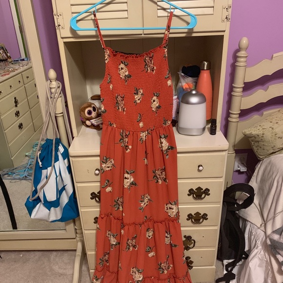 Burnt Orange Maxi Dress - Picture 1 of 5